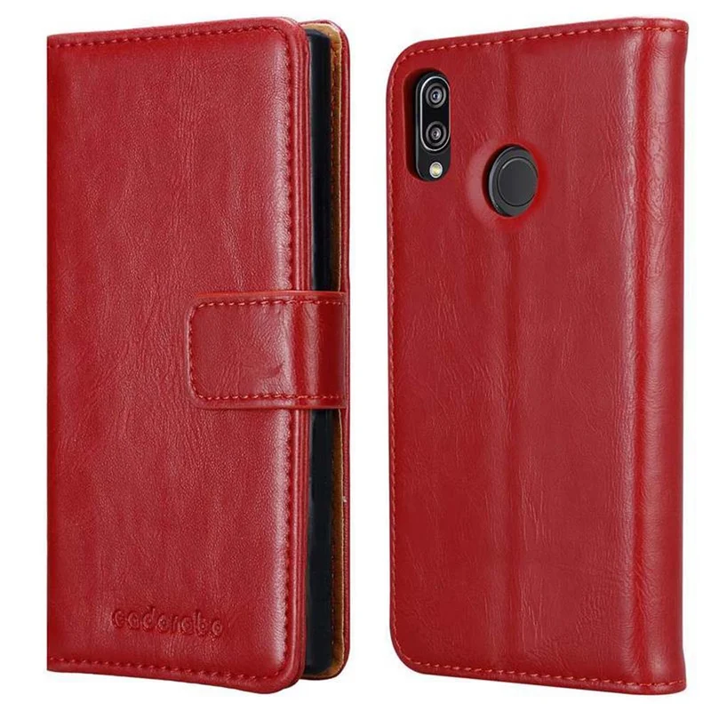 Cadorabo Hülle kompatibel mit Huawei P20 LITE 2018 / NOVA 3E Schutzhülle mit Magnetverschluss, Standfunktion und Kartenfach
