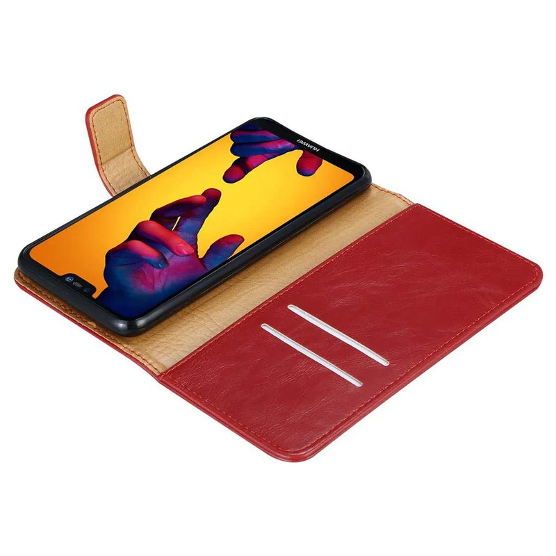Cadorabo Hülle kompatibel mit Huawei P20 LITE 2018 / NOVA 3E Schutzhülle mit Magnetverschluss, Standfunktion und Kartenfach