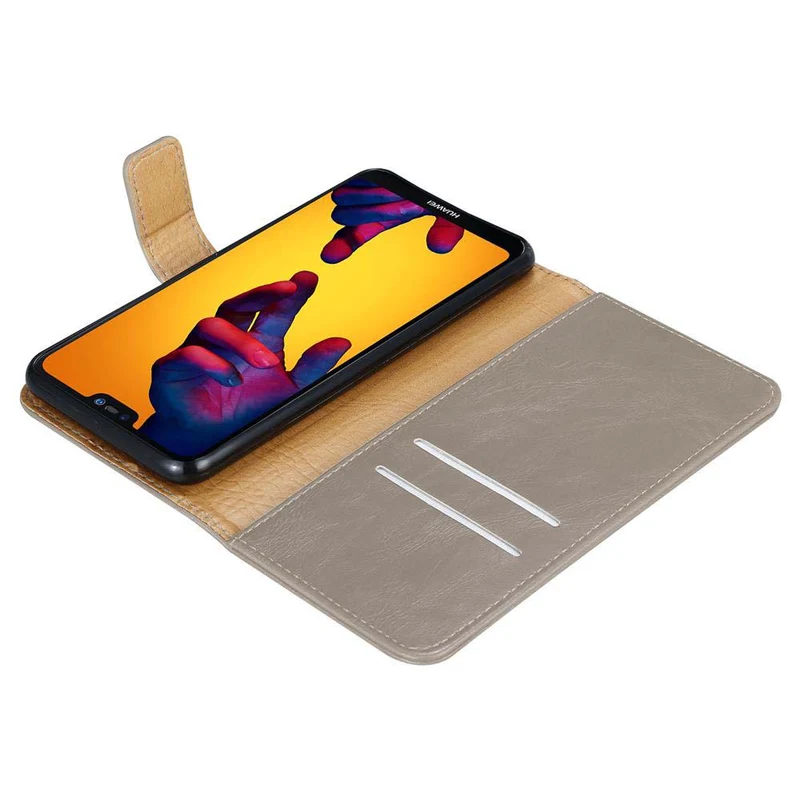 Cadorabo Hülle kompatibel mit Huawei P20 LITE 2018 / NOVA 3E Schutzhülle mit Magnetverschluss, Standfunktion und Kartenfach