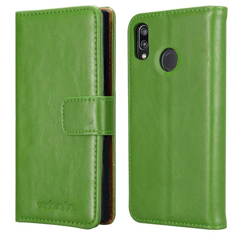 Cadorabo Hülle kompatibel mit Huawei P20 LITE 2018 / NOVA 3E Schutzhülle mit Magnetverschluss, Standfunktion und Kartenfach
