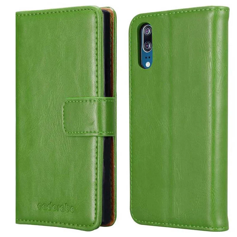 Cadorabo Hülle kompatibel mit Huawei P20 Schutzhülle mit Magnetverschluss, Standfunktion und Kartenfach