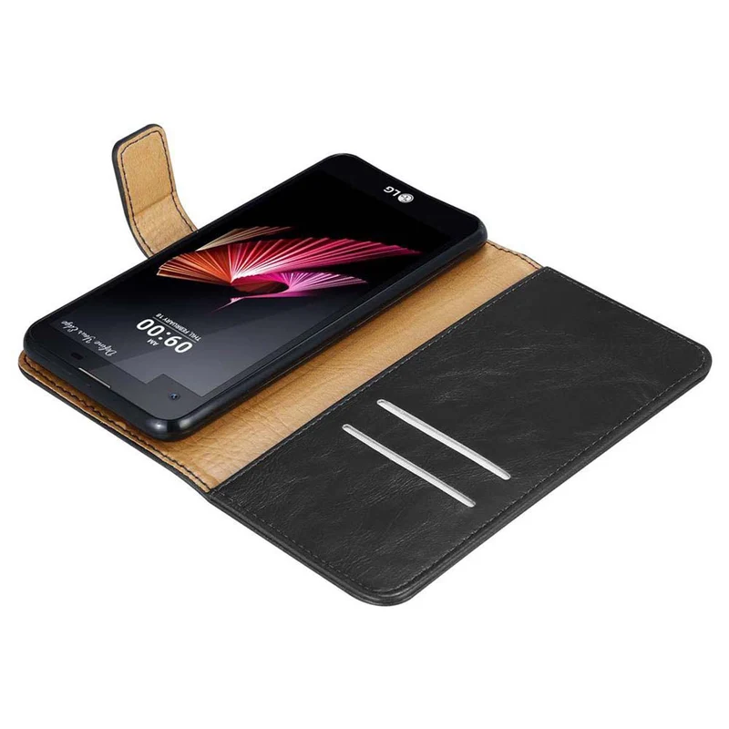 Cadorabo Hülle kompatibel mit LG X SCREEN Schutzhülle mit Magnetverschluss, Standfunktion und Kartenfach