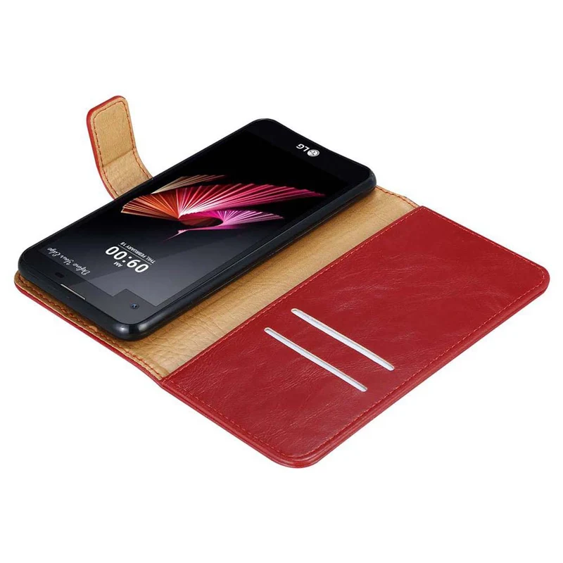 Cadorabo Hülle kompatibel mit LG X SCREEN Schutzhülle mit Magnetverschluss, Standfunktion und Kartenfach