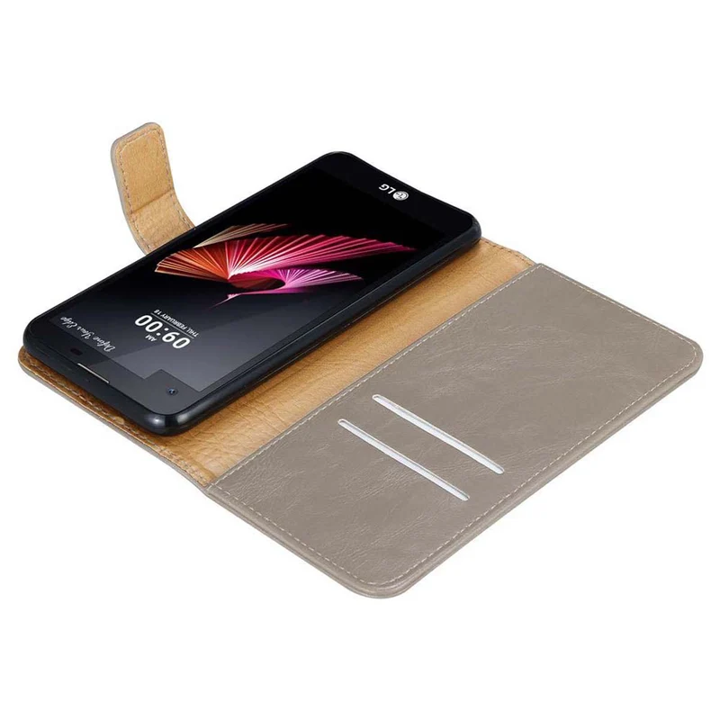 Cadorabo Hülle kompatibel mit LG X SCREEN Schutzhülle mit Magnetverschluss, Standfunktion und Kartenfach