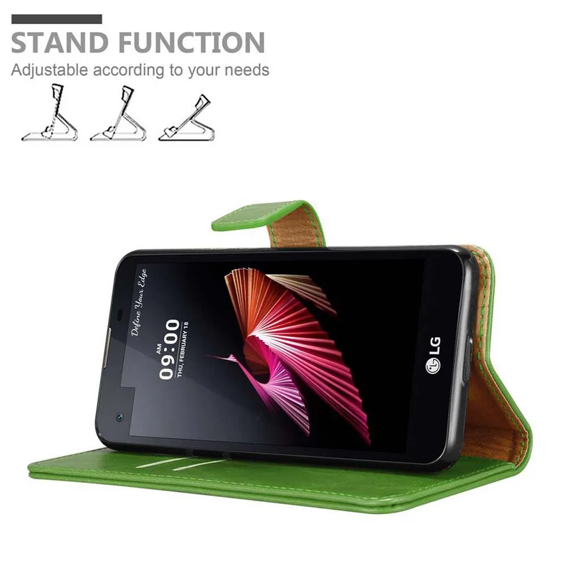 Cadorabo Hülle kompatibel mit LG X SCREEN Schutzhülle mit Magnetverschluss, Standfunktion und Kartenfach