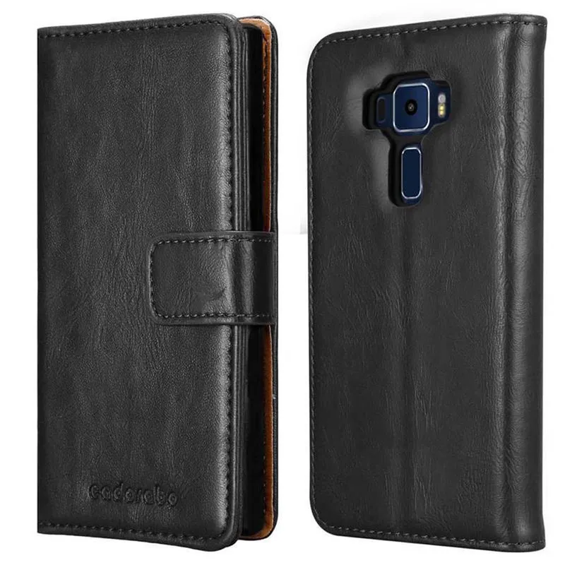 Cadorabo Hülle kompatibel mit Asus ZenFone 3 (5.5 Zoll) Schutzhülle mit Magnetverschluss, Standfunktion und Kartenfach