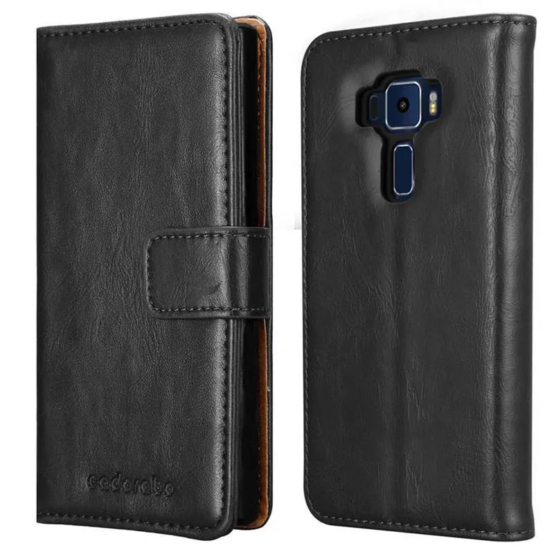 Cadorabo Hülle kompatibel mit Asus ZenFone 3 (5.5 Zoll) Schutzhülle mit Magnetverschluss, Standfunktion und Kartenfach