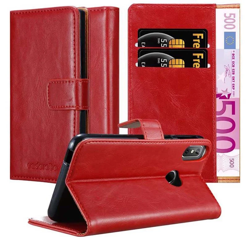 Cadorabo Hülle kompatibel mit Cubot J3 PRO Schutzhülle mit Magnetverschluss, Standfunktion und Kartenfach