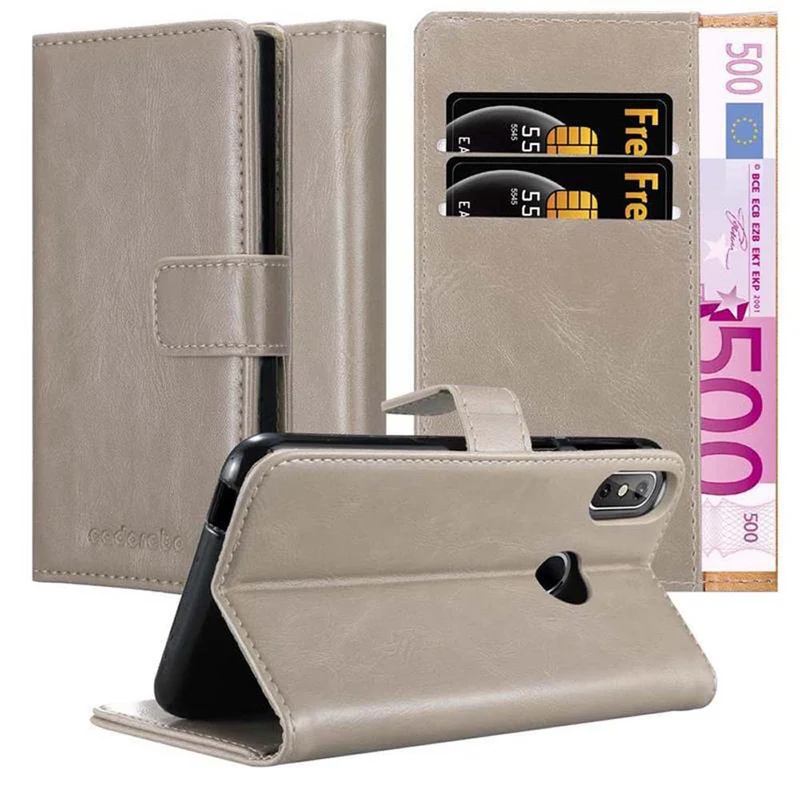 Cadorabo Hülle kompatibel mit Cubot J3 PRO Schutzhülle mit Magnetverschluss, Standfunktion und Kartenfach