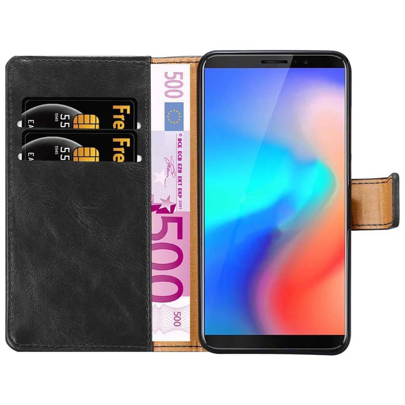 Cadorabo Hülle kompatibel mit Cubot J3 PRO Schutzhülle mit Magnetverschluss, Standfunktion und Kartenfach