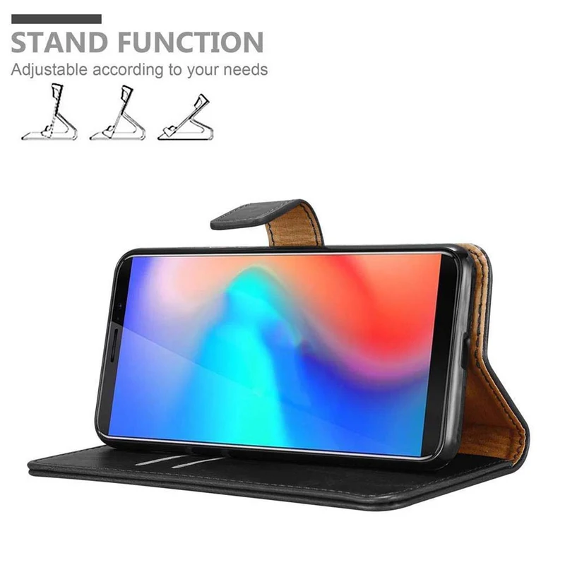 Cadorabo Hülle kompatibel mit Cubot J3 PRO Schutzhülle mit Magnetverschluss, Standfunktion und Kartenfach