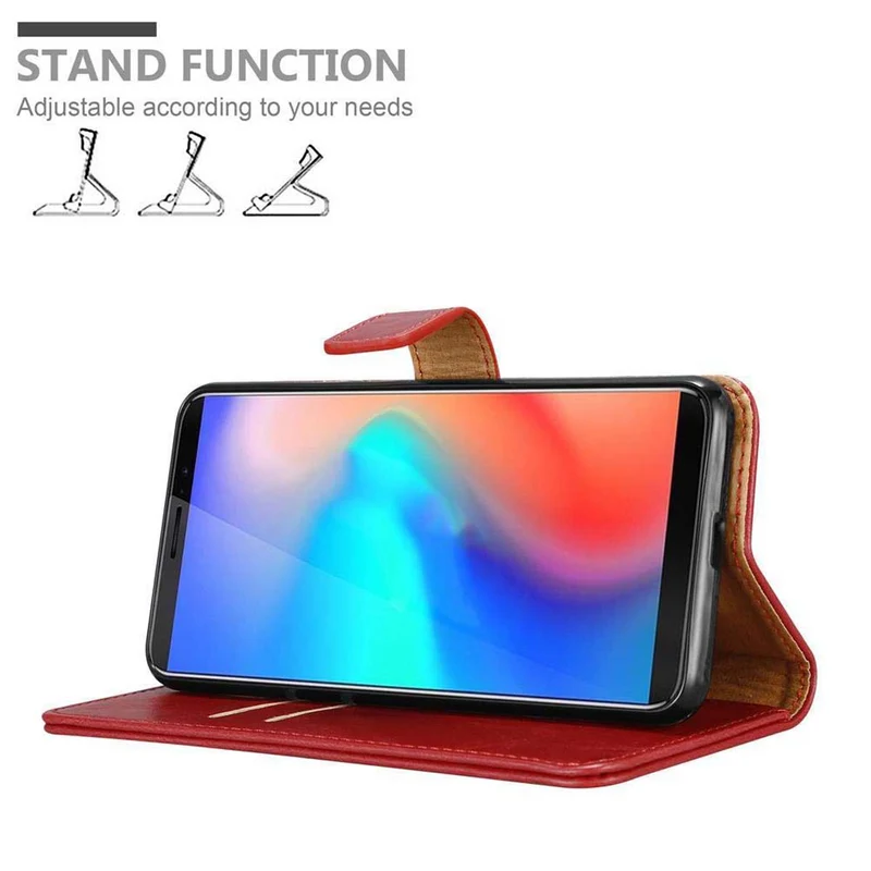 Cadorabo Hülle kompatibel mit Cubot J3 PRO Schutzhülle mit Magnetverschluss, Standfunktion und Kartenfach