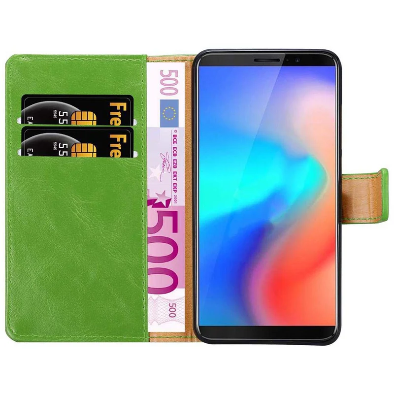 Cadorabo Hülle kompatibel mit Cubot J3 PRO Schutzhülle mit Magnetverschluss, Standfunktion und Kartenfach