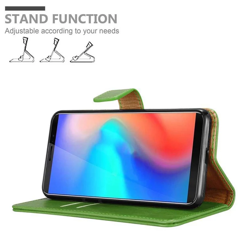 Cadorabo Hülle kompatibel mit Cubot J3 PRO Schutzhülle mit Magnetverschluss, Standfunktion und Kartenfach