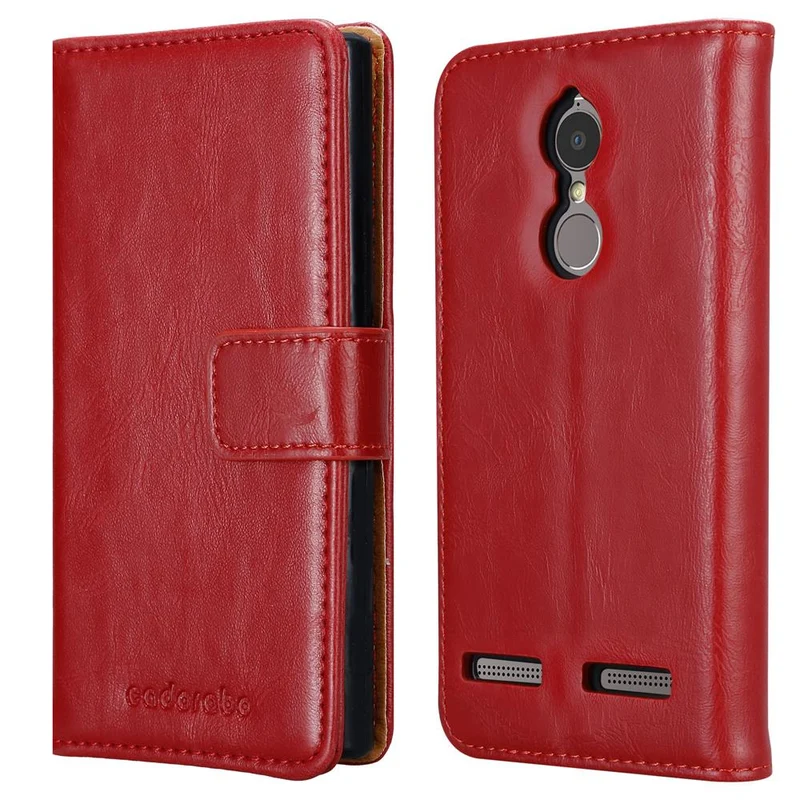 Cadorabo Hülle kompatibel mit Lenovo K6 / K6 POWER Schutzhülle mit Magnetverschluss, Standfunktion und Kartenfach