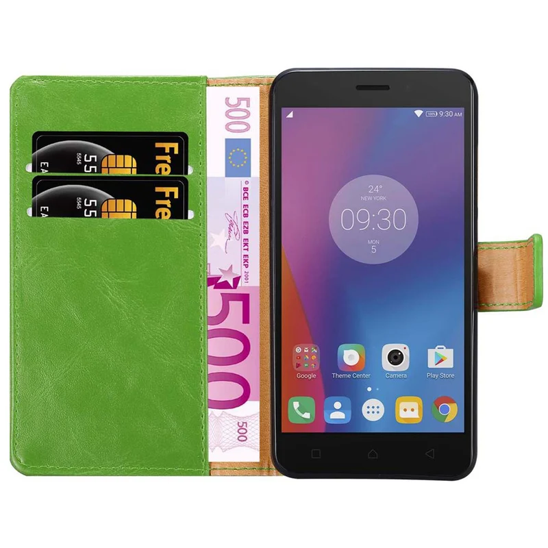Cadorabo Hülle kompatibel mit Lenovo K6 / K6 POWER Schutzhülle mit Magnetverschluss, Standfunktion und Kartenfach