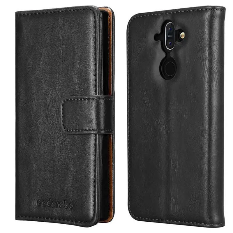 Cadorabo Hülle kompatibel mit Nokia 8 Sirocco Schutzhülle mit Magnetverschluss, Standfunktion und Kartenfach