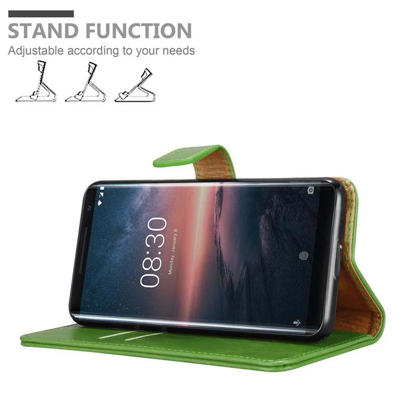 Cadorabo Hülle kompatibel mit Nokia 8 Sirocco Schutzhülle mit Magnetverschluss, Standfunktion und Kartenfach