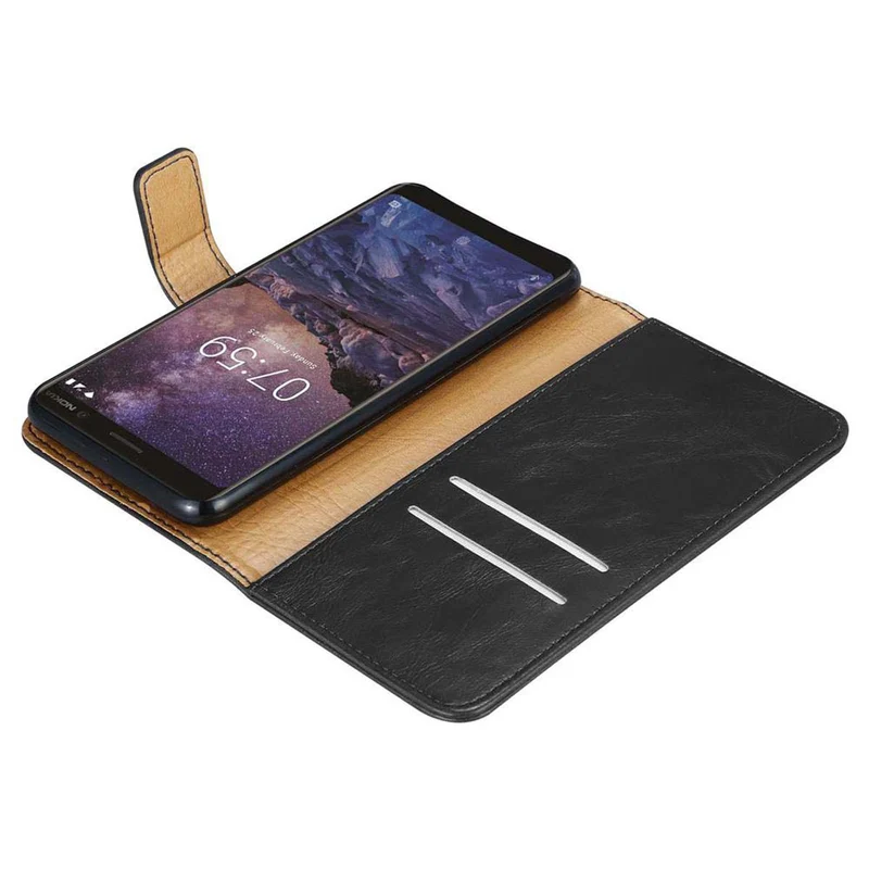 Cadorabo Hülle kompatibel mit Nokia 7 PLUS Schutzhülle mit Magnetverschluss, Standfunktion und Kartenfach