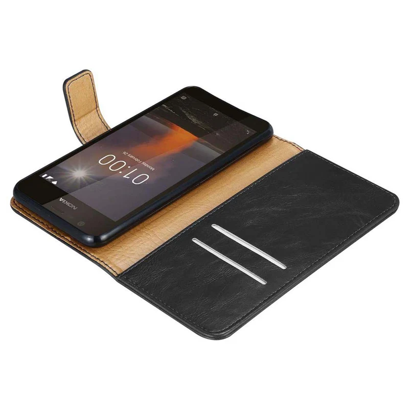 Cadorabo Hülle kompatibel mit Nokia 1 2018 Schutzhülle mit Magnetverschluss, Standfunktion und Kartenfach