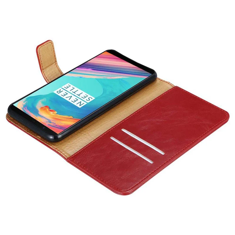 Cadorabo Hülle kompatibel mit OnePlus 5T Schutzhülle mit Magnetverschluss, Standfunktion und Kartenfach