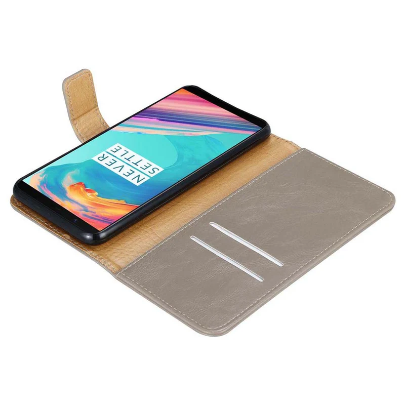 Cadorabo Hülle kompatibel mit OnePlus 5T Schutzhülle mit Magnetverschluss, Standfunktion und Kartenfach