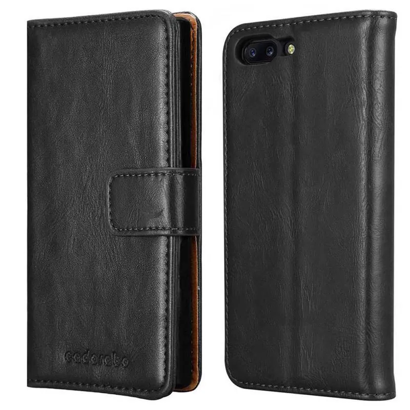 Cadorabo Hülle kompatibel mit OnePlus 5 Schutzhülle mit Magnetverschluss, Standfunktion und Kartenfach