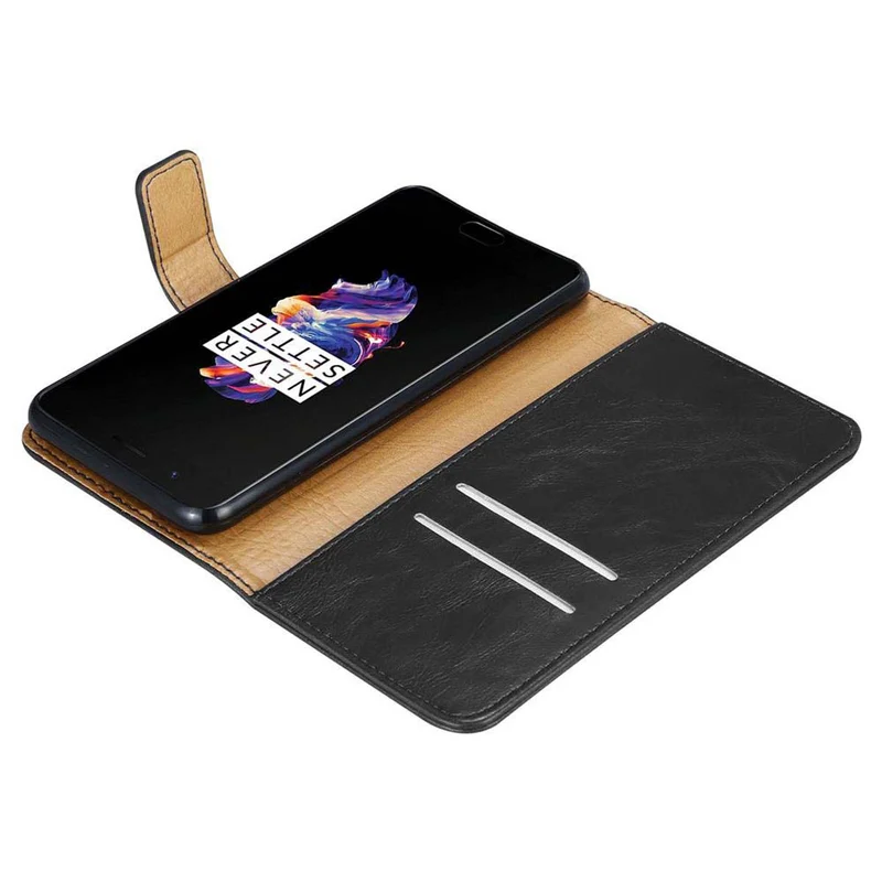 Cadorabo Hülle kompatibel mit OnePlus 5 Schutzhülle mit Magnetverschluss, Standfunktion und Kartenfach
