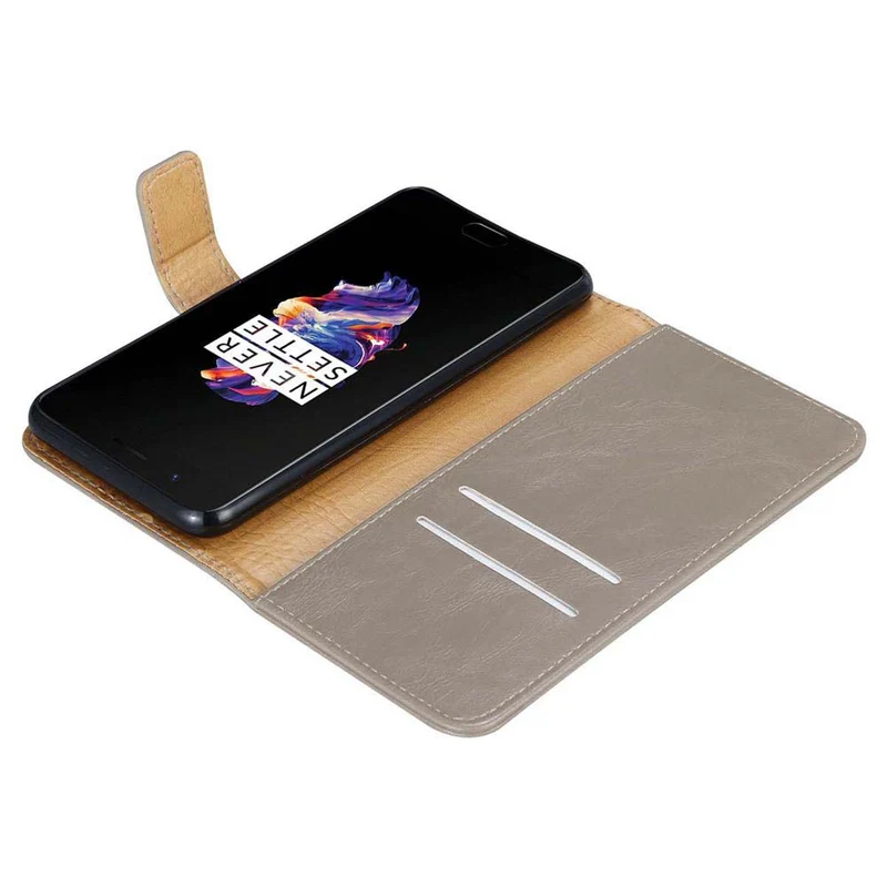 Cadorabo Hülle kompatibel mit OnePlus 5 Schutzhülle mit Magnetverschluss, Standfunktion und Kartenfach