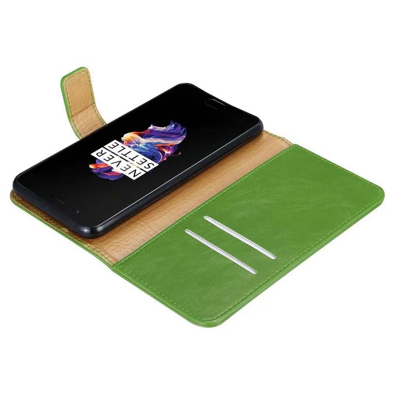 Cadorabo Hülle kompatibel mit OnePlus 5 Schutzhülle mit Magnetverschluss, Standfunktion und Kartenfach