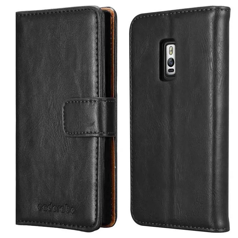 Cadorabo Hülle kompatibel mit OnePlus 2 Schutzhülle mit Magnetverschluss, Standfunktion und Kartenfach