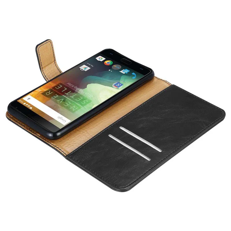 Cadorabo Hülle kompatibel mit OnePlus 2 Schutzhülle mit Magnetverschluss, Standfunktion und Kartenfach