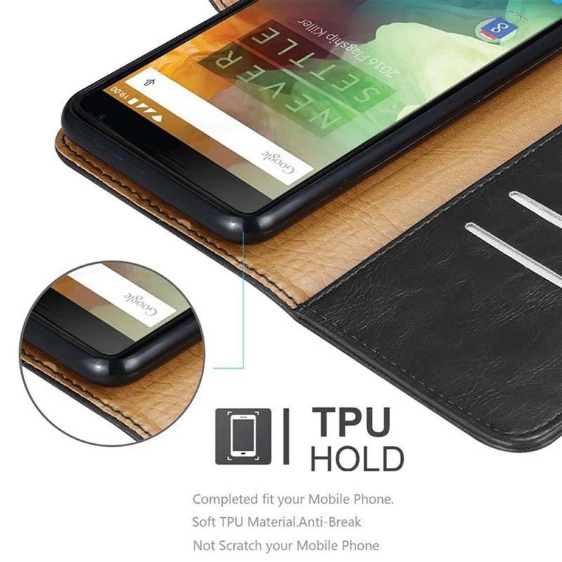 Cadorabo Hülle kompatibel mit OnePlus 2 Schutzhülle mit Magnetverschluss, Standfunktion und Kartenfach