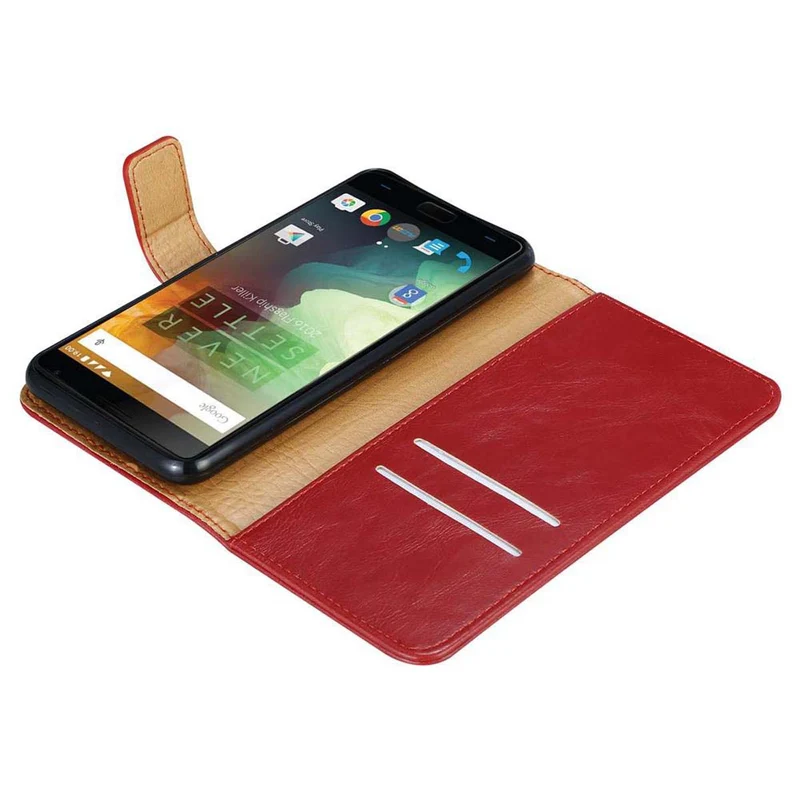 Cadorabo Hülle kompatibel mit OnePlus 2 Schutzhülle mit Magnetverschluss, Standfunktion und Kartenfach