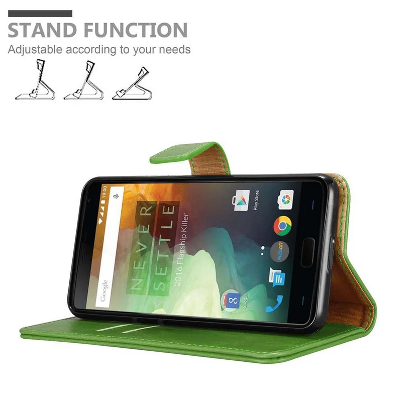 Cadorabo Hülle kompatibel mit OnePlus 2 Schutzhülle mit Magnetverschluss, Standfunktion und Kartenfach
