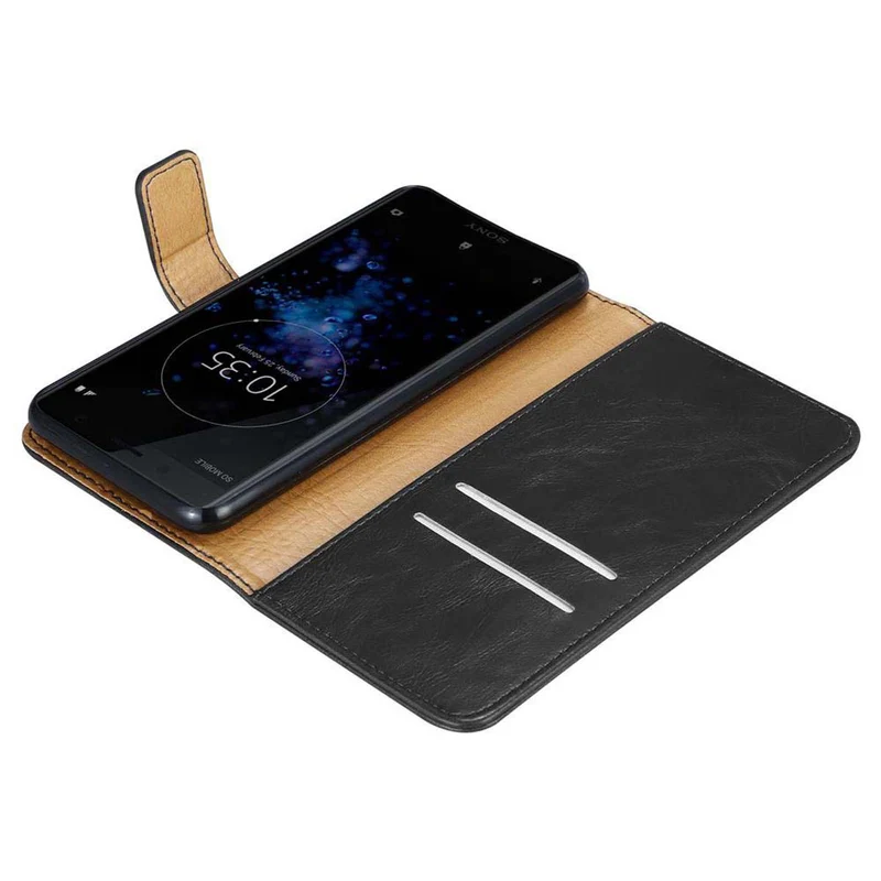 Cadorabo Hülle kompatibel mit Sony Xperia XZ2 COMPACT Schutzhülle mit Magnetverschluss, Standfunktion und Kartenfach