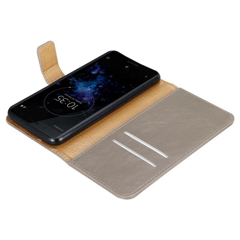 Cadorabo Hülle kompatibel mit Sony Xperia XZ2 COMPACT Schutzhülle mit Magnetverschluss, Standfunktion und Kartenfach