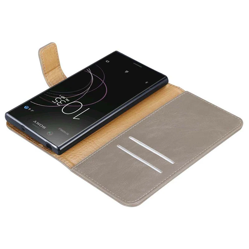 Cadorabo Hülle kompatibel mit Sony Xperia XZ1 Schutzhülle mit Magnetverschluss, Standfunktion und Kartenfach