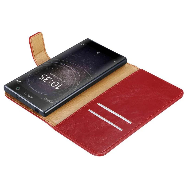 Cadorabo Hülle kompatibel mit Sony Xperia XA2 Schutzhülle mit Magnetverschluss, Standfunktion und Kartenfach