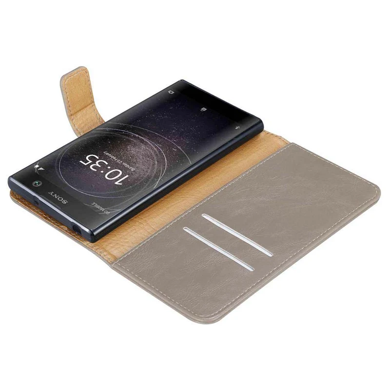 Cadorabo Hülle kompatibel mit Sony Xperia XA2 Schutzhülle mit Magnetverschluss, Standfunktion und Kartenfach