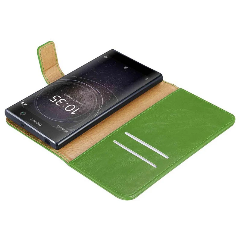 Cadorabo Hülle kompatibel mit Sony Xperia XA2 Schutzhülle mit Magnetverschluss, Standfunktion und Kartenfach