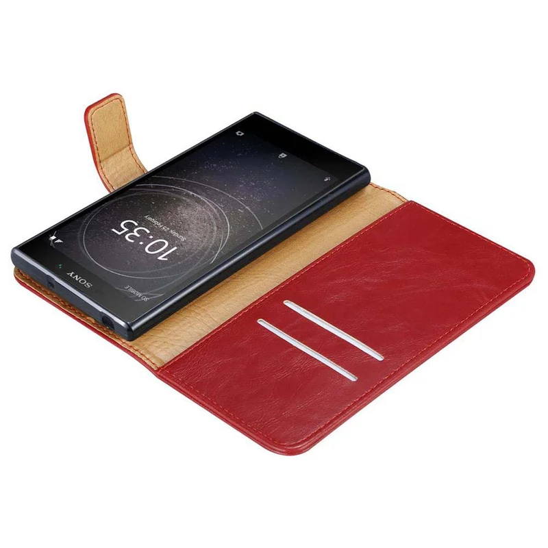 Cadorabo Hülle kompatibel mit Sony Xperia L2 Schutzhülle mit Magnetverschluss, Standfunktion und Kartenfach