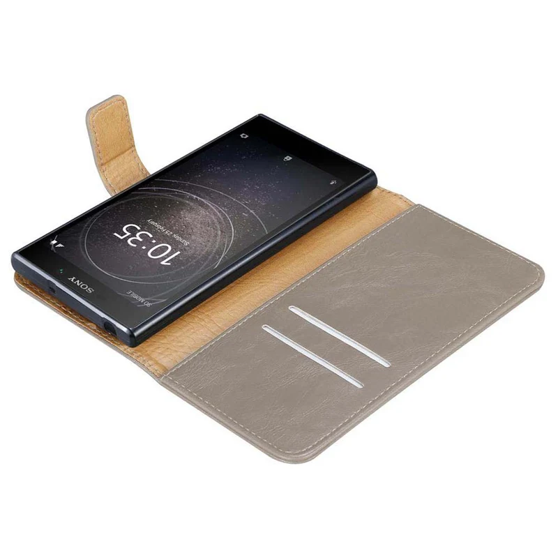 Cadorabo Hülle kompatibel mit Sony Xperia L2 Schutzhülle mit Magnetverschluss, Standfunktion und Kartenfach