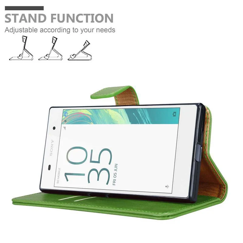 Cadorabo Hülle kompatibel mit Sony Xperia E5 Schutzhülle mit Magnetverschluss, Standfunktion und Kartenfach