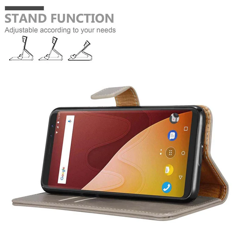 Cadorabo Hülle kompatibel mit WIKO VIEW GO Schutzhülle mit Magnetverschluss, Standfunktion und Kartenfach