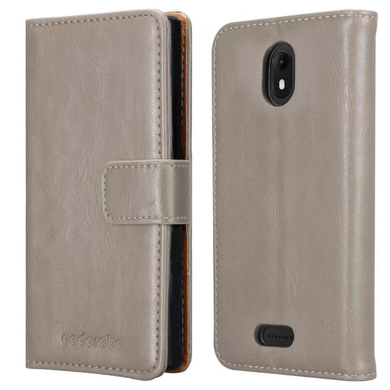 Cadorabo Hülle kompatibel mit WIKO VIEW GO Schutzhülle mit Magnetverschluss, Standfunktion und Kartenfach