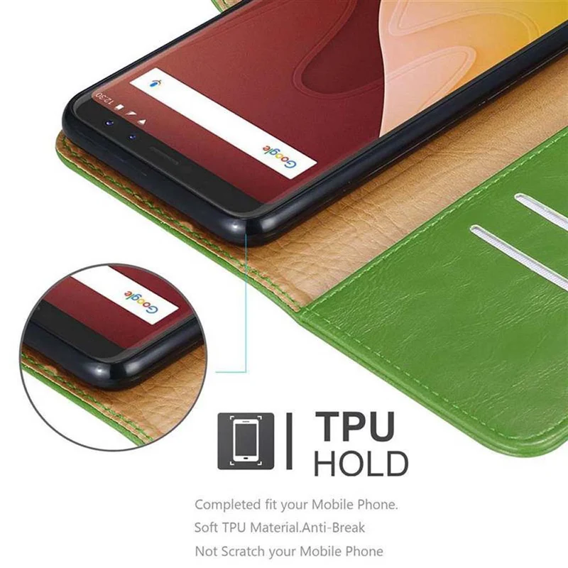 Cadorabo Hülle kompatibel mit WIKO VIEW GO Schutzhülle mit Magnetverschluss, Standfunktion und Kartenfach