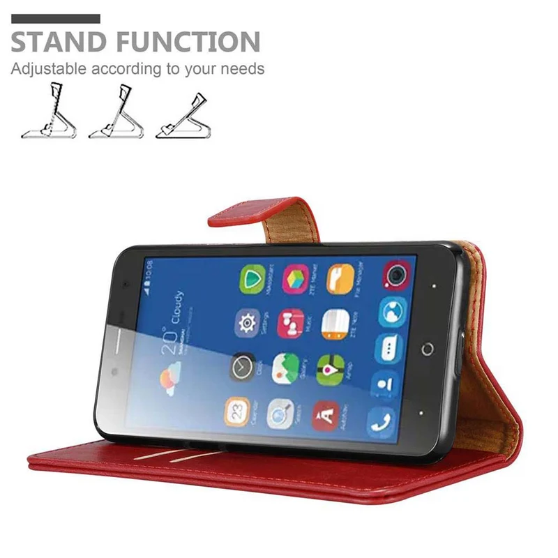 Cadorabo Hülle kompatibel mit ZTE Blade L7 Schutzhülle mit Magnetverschluss, Standfunktion und Kartenfach