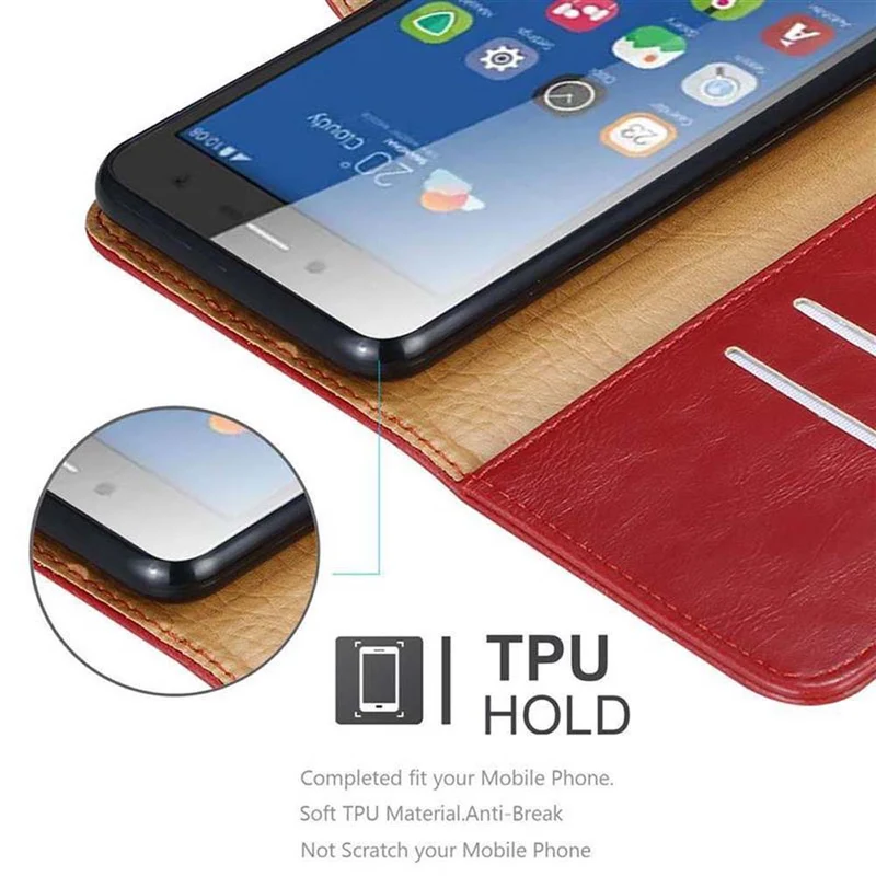 Cadorabo Hülle kompatibel mit ZTE Blade L7 Schutzhülle mit Magnetverschluss, Standfunktion und Kartenfach