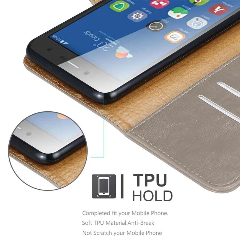 Cadorabo Hülle kompatibel mit ZTE Blade L7 Schutzhülle mit Magnetverschluss, Standfunktion und Kartenfach